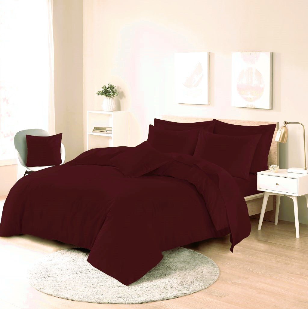 Plain Dyed Polycotton Duvet Cover Quilt Bedding Set With Pillowcase - TheComfortshop.co.ukDuvet Covers0721718975403thecomfortshopTheComfortshop.co.ukPCD Wine SingleWineSinglePlain Dyed Polycotton Duvet Cover Quilt Bedding Set With Pillowcase - TheComfortshop.co.uk