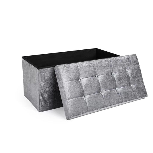 Silver Foldable Storage Box - TheComfortshop.co.ukFurniture0721718977247thecomfortshopTheComfortshop.co.uk78cm silver collapsible storage crate76cm X 38cm X38 cmSilver Foldable Storage Box - TheComfortshop.co.uk