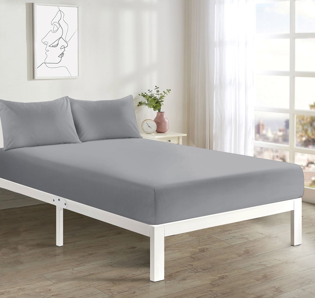 Ultra Soft Luxury Microfiber Fitted Sheet (25cm Deep) with Optional Matching Pillowcases โ 100% Polyester Bedding Set - TheComfortshop.co.ukBed SheetsthecomfortshopTheComfortshop.co.ukGraySingleUltra Soft Luxury Microfiber Fitted Sheet (25cm Deep) with Optional Matching Pillowcases โ 100% Polyester Bedding Set