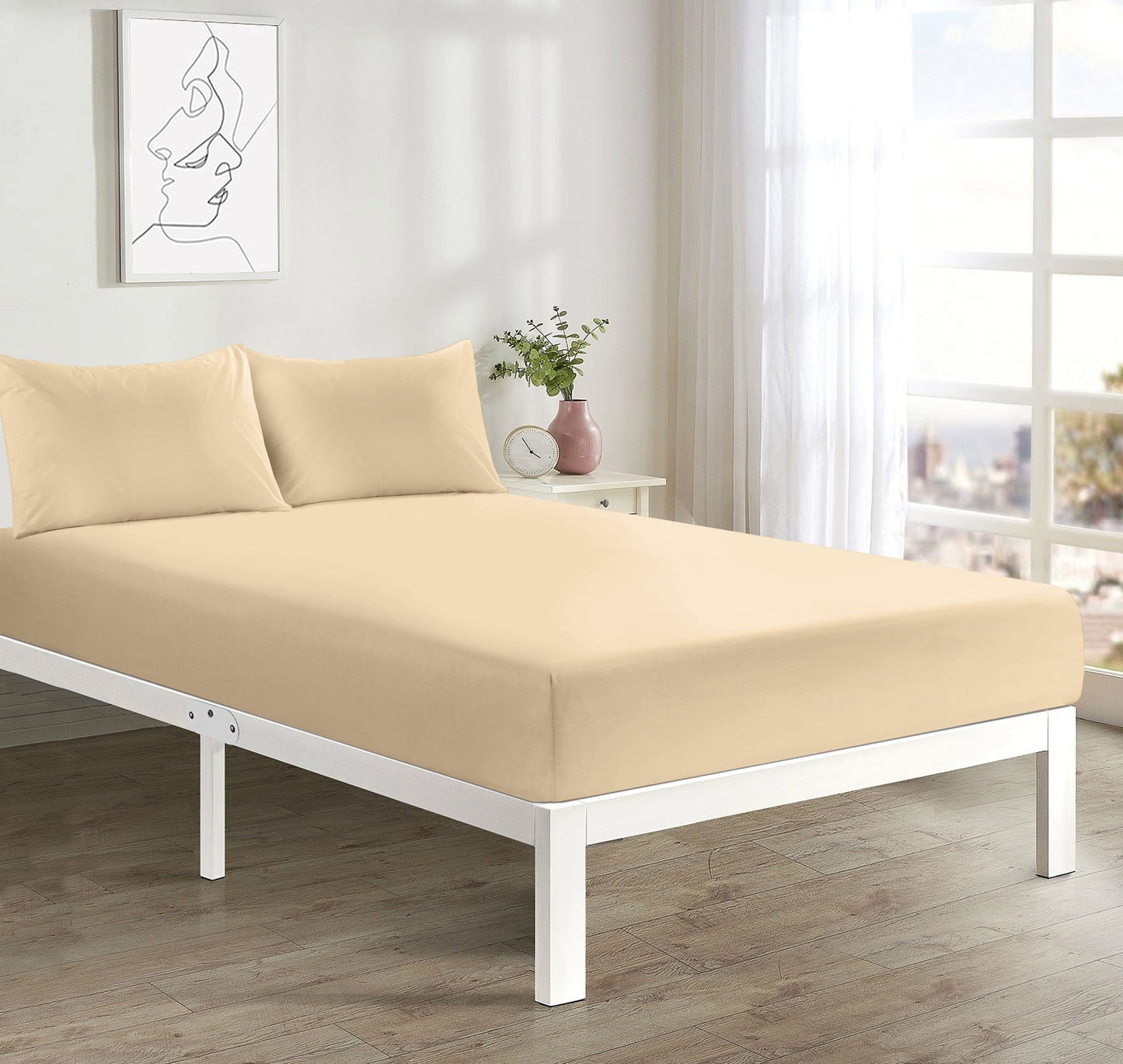 Ultra Soft Luxury Microfiber Fitted Sheet (25cm Deep) with Optional Matching Pillowcases โ 100% Polyester Bedding Set - TheComfortshop.co.ukBed SheetsthecomfortshopTheComfortshop.co.ukLatteSingleUltra Soft Luxury Microfiber Fitted Sheet (25cm Deep) with Optional Matching Pillowcases โ 100% Polyester Bedding Set