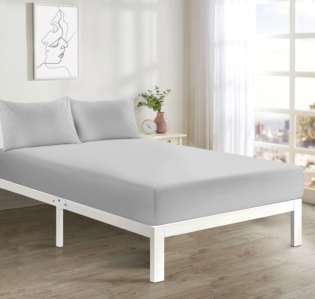 Ultra Soft Luxury Microfiber Fitted Sheet (25cm Deep) with Optional Matching Pillowcases โ 100% Polyester Bedding Set - TheComfortshop.co.ukBed SheetsthecomfortshopTheComfortshop.co.ukSilverSingleUltra Soft Luxury Microfiber Fitted Sheet (25cm Deep) with Optional Matching Pillowcases โ 100% Polyester Bedding Set