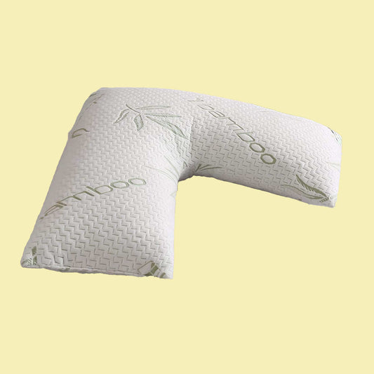 Bamboo V Shaped Memory Foam Pillow - TheComfortshop.co.uk