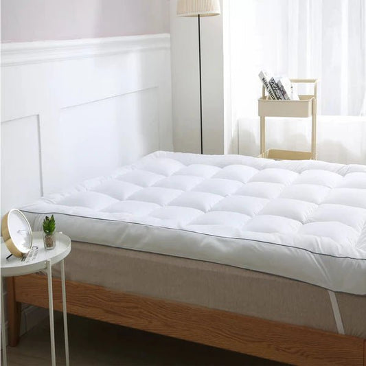 Extra Thick Mattress Topper 10cm Hotel Quality Protector - TheComfortshop.co.uk