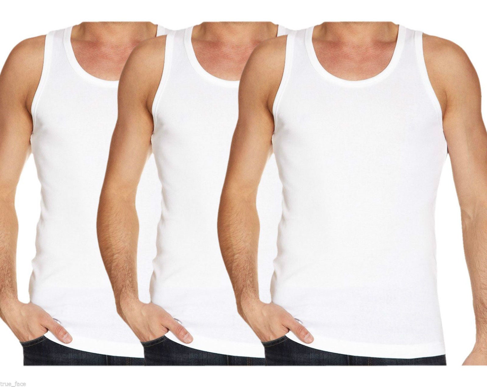 MENS VEST PLAIN 100% COTTON T SHIRT SLEEVELESS TANK TOP - TheComfortshop.co.uk