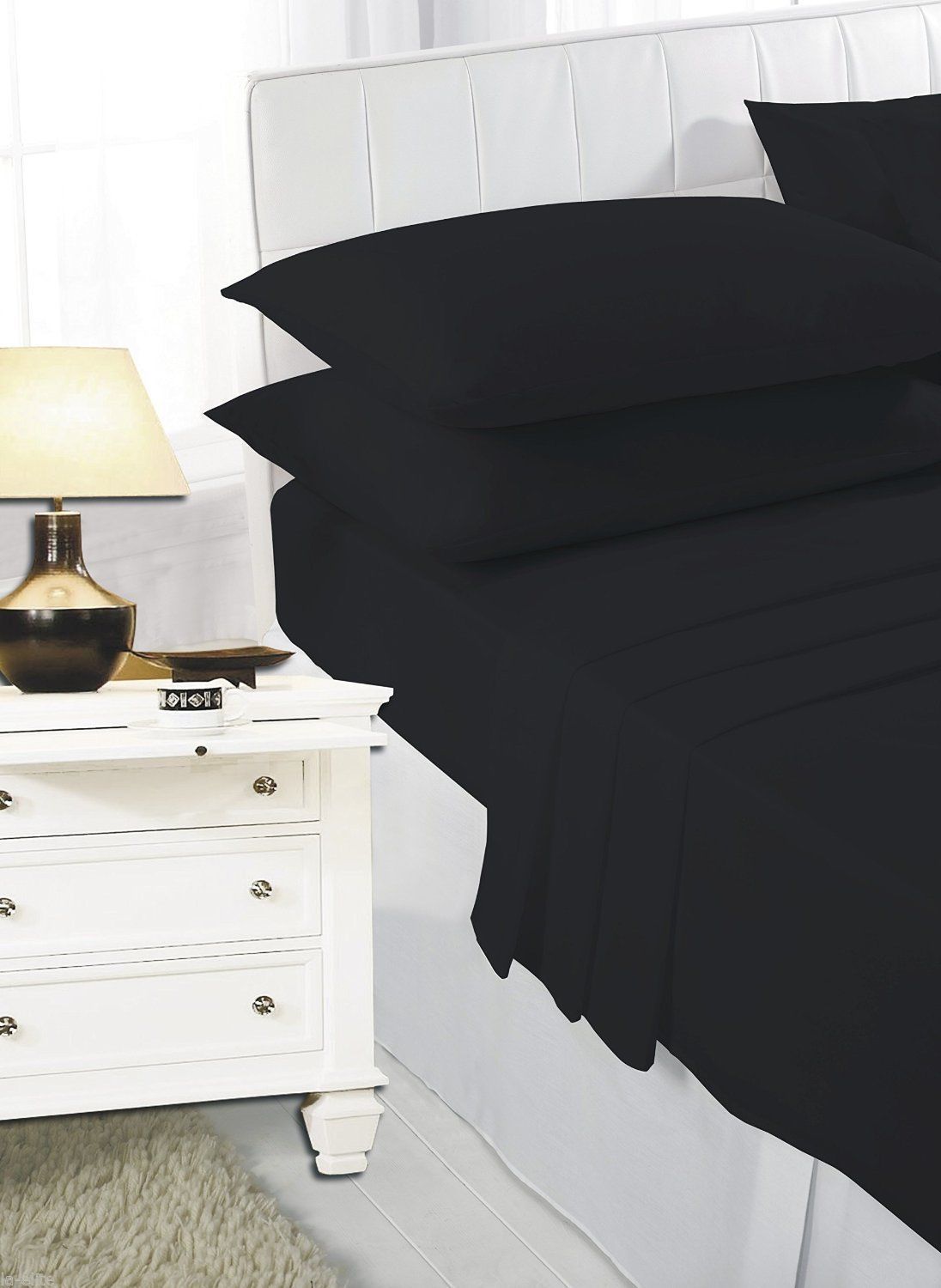 Fitted Plain Dyed Elasticated Polycotton Percale Bed Sheet - TheComfortshop.co.uk