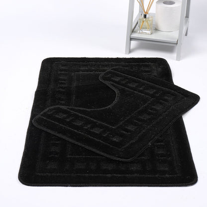 Bath Mat Set 2 Pcs Pedestal Non Slip Absorbent Soft Diem Toilet Bathroom Rug - TheComfortshop.co.ukBath Mats0721718957683thecomfortshopTheComfortshop.co.ukDiem Bath Mat BlackBlackBath Mat Set 2 Pcs Pedestal Non Slip Absorbent Soft Diem Toilet Bathroom Rug - TheComfortshop.co.uk