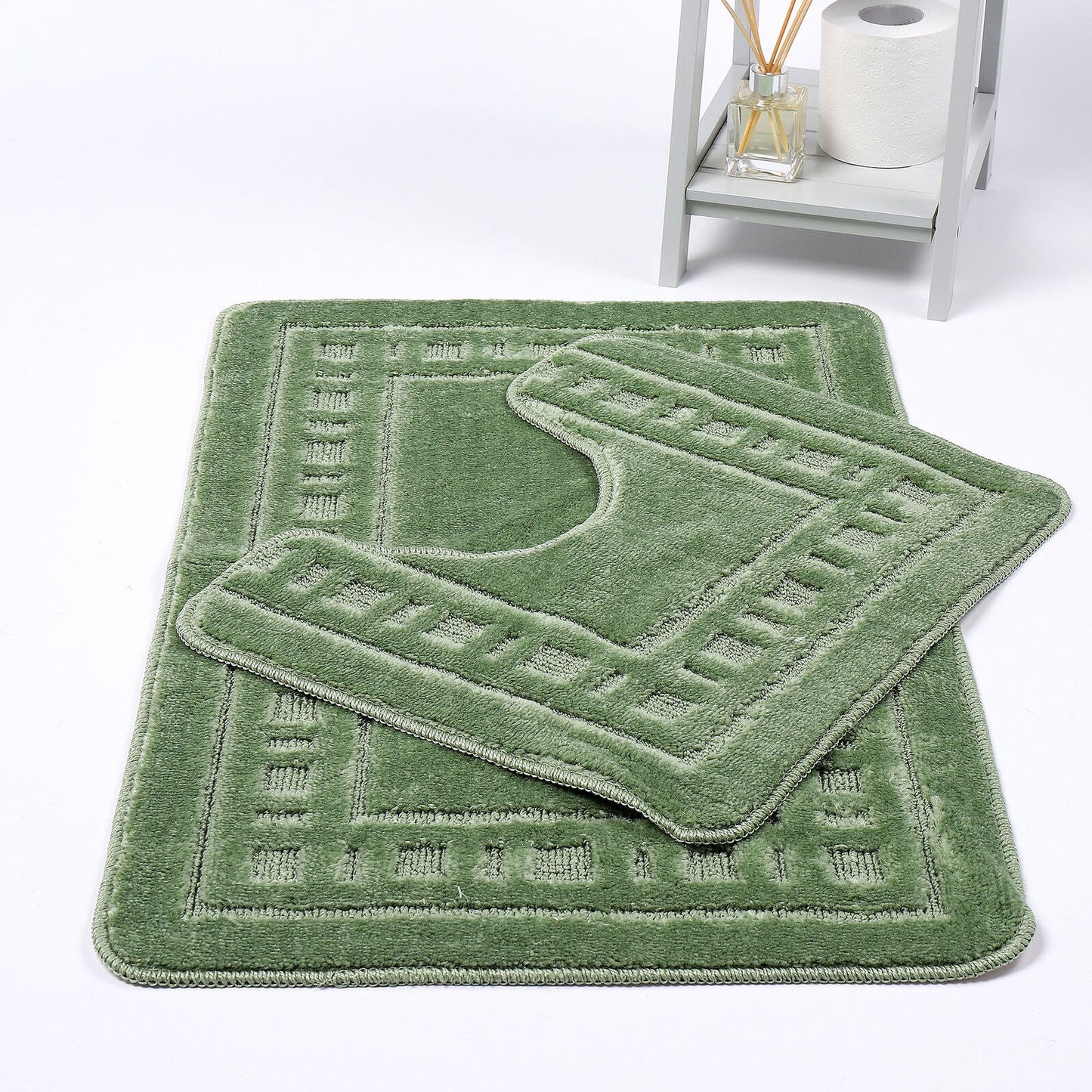 Bath Mat Set 2 Pcs Pedestal Non Slip Absorbent Soft Diem Toilet Bathroom Rug - TheComfortshop.co.ukBath Mats0721718957621thecomfortshopTheComfortshop.co.ukDiem Bath Mat Sage GreenSage GreenBath Mat Set 2 Pcs Pedestal Non Slip Absorbent Soft Diem Toilet Bathroom Rug - TheComfortshop.co.uk