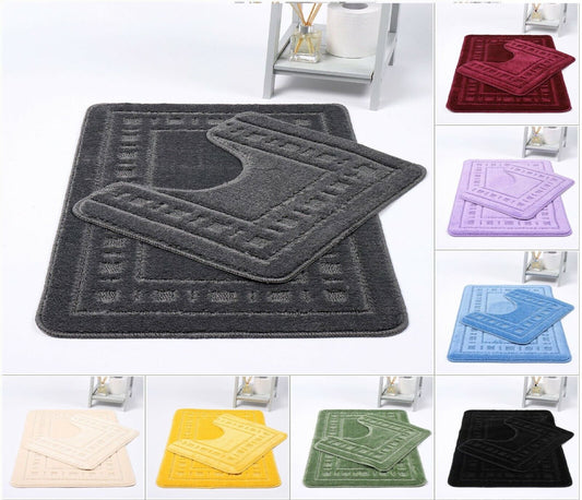 Bath Mat Set 2 Pcs Pedestal Non Slip Absorbent Soft Diem Toilet Bathroom Rug - TheComfortshop.co.ukBath Mats0721718957614thecomfortshopTheComfortshop.co.ukDiem Bath Mat WineWineBath Mat Set 2 Pcs Pedestal Non Slip Absorbent Soft Diem Toilet Bathroom Rug - TheComfortshop.co.uk