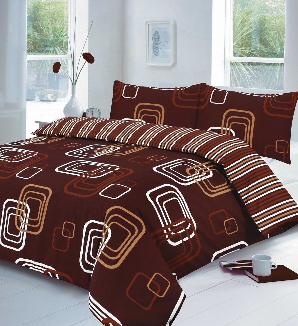 Blake Printed Duvet Cover Set - Easy Care Poly Cotton Quilt Cover Bedding Set - TheComfortshop.co.ukDuvet CoversthecomfortshopTheComfortshop.co.ukBlake Printed Chocolate SingleSingleChocolateBlake Printed Duvet Cover Set - Easy Care Poly Cotton Quilt Cover Bedding Set