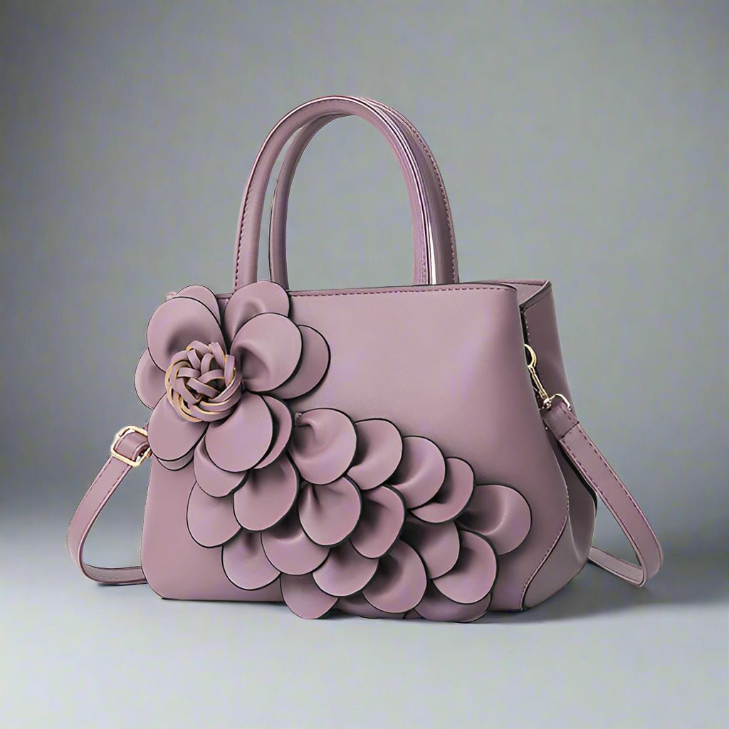 Elegant 3D Floral Handbag - Chic Tote & Crossbody Bag - TheComfortshop.co.uk10721718957840TheComfortshop.co.ukTheComfortshop.co.ukA45 - 1 GESSY HANDBAG TOTE BAG PURPLEPurpleElegant 3D Floral Handbag - Chic Tote & Crossbody Bag