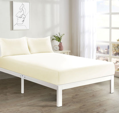 Fitted Bed Sheet + 2 FREE Pillowcases | Plain Dyed | Soft & Durable | All Sizes & Colours - TheComfortshop.co.ukBed Sheets0721718963615thecomfortshopTheComfortshop.co.ukPC FIT FREE PP Cream KingCreamKingFitted Bed Sheet + 2 FREE Pillowcases | Plain Dyed | Soft & Durable | All Sizes & Colours