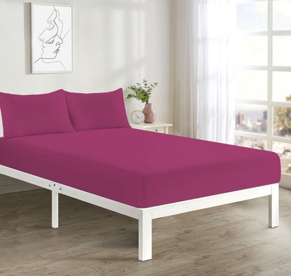 Fitted Bed Sheet + 2 FREE Pillowcases | Plain Dyed | Soft & Durable | All Sizes & Colours - TheComfortshop.co.ukBed Sheets0721718963622thecomfortshopTheComfortshop.co.ukPC FIT FREE PP Fuchsia KingFuchsiaKingFitted Bed Sheet + 2 FREE Pillowcases | Plain Dyed | Soft & Durable | All Sizes & Colours