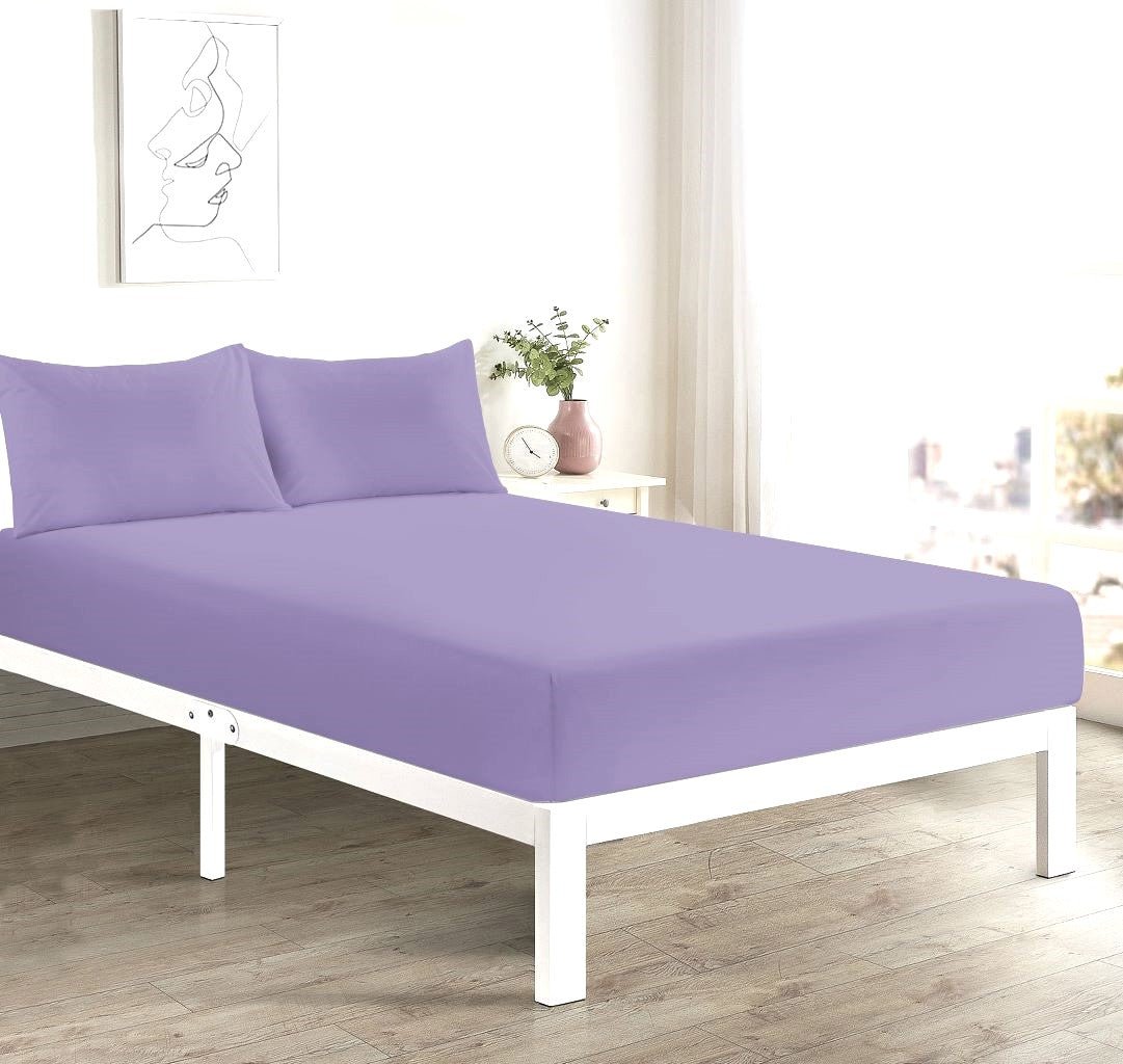 Fitted Bed Sheet + 2 FREE Pillowcases | Plain Dyed | Soft & Durable | All Sizes & Colours - TheComfortshop.co.ukBed Sheets0721718963653thecomfortshopTheComfortshop.co.ukPC FIT FREE PP Lilac KingLilacKingFitted Bed Sheet + 2 FREE Pillowcases | Plain Dyed | Soft & Durable | All Sizes & Colours