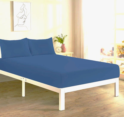 Fitted Bed Sheet + 2 FREE Pillowcases | Plain Dyed | Soft & Durable | All Sizes & Colours - TheComfortshop.co.ukBed Sheets0721718963660thecomfortshopTheComfortshop.co.ukPC FIT FREE PP Mid Blue KingMid BlueKingFitted Bed Sheet + 2 FREE Pillowcases | Plain Dyed | Soft & Durable | All Sizes & Colours
