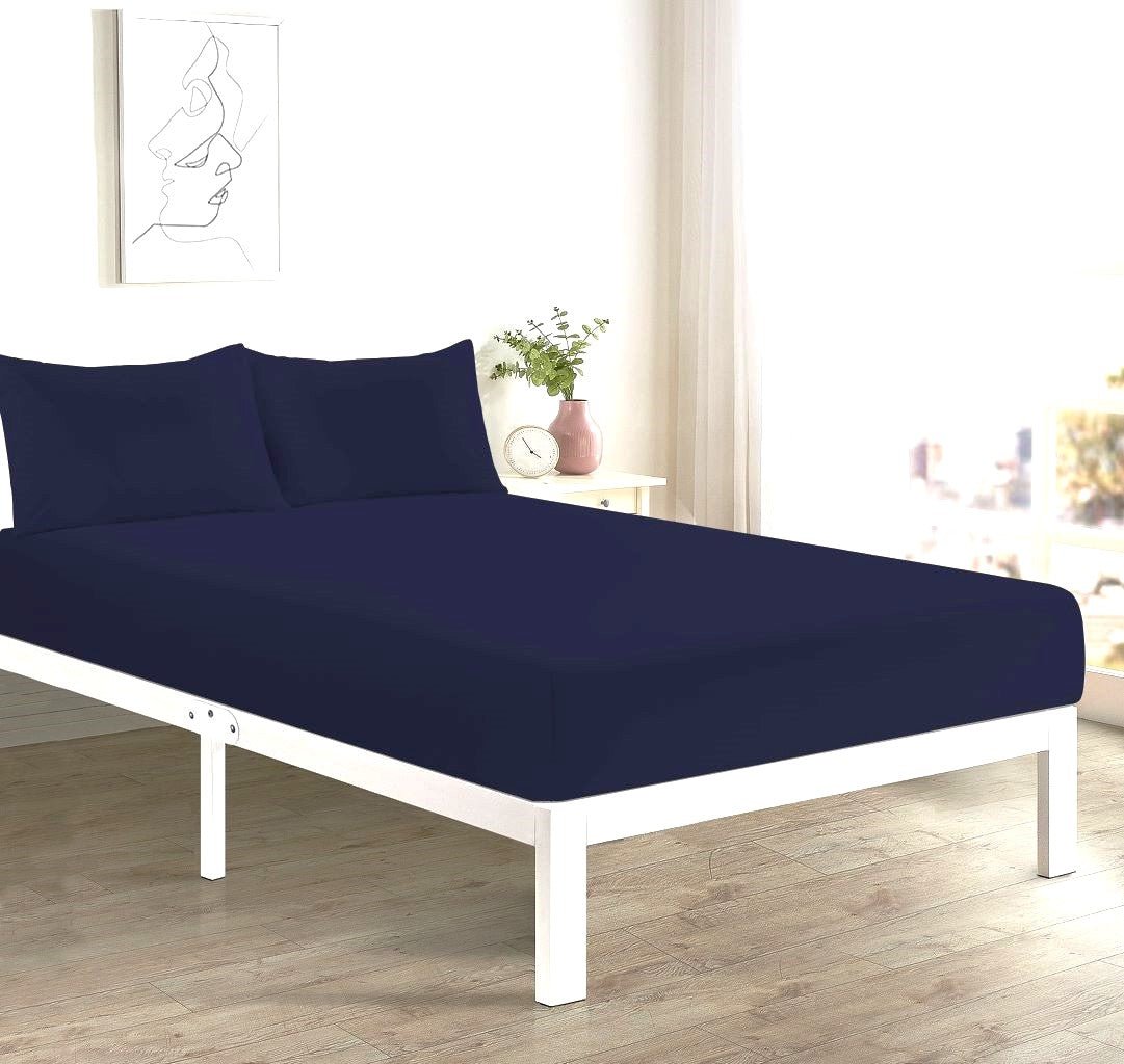 Fitted Bed Sheet + 2 FREE Pillowcases | Plain Dyed | Soft & Durable | All Sizes & Colours - TheComfortshop.co.ukBed Sheets0721718963745thecomfortshopTheComfortshop.co.ukPC FIT FREE PP Navy KingNavyKingFitted Bed Sheet + 2 FREE Pillowcases | Plain Dyed | Soft & Durable | All Sizes & Colours