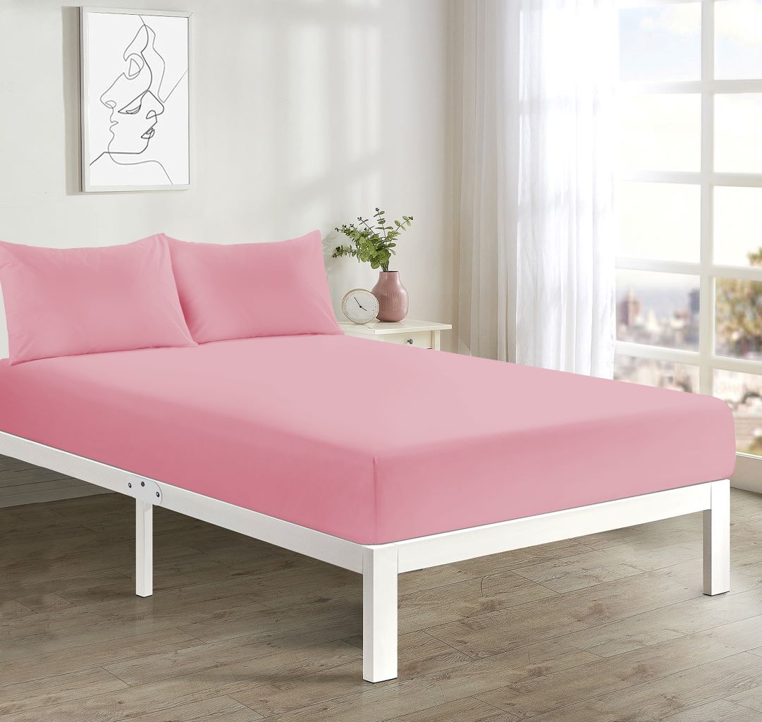 Fitted Bed Sheet + 2 FREE Pillowcases | Plain Dyed | Soft & Durable | All Sizes & Colours - TheComfortshop.co.ukBed Sheets0721718963714thecomfortshopTheComfortshop.co.ukPC FIT FREE PP Pink KingPinkKingFitted Bed Sheet + 2 FREE Pillowcases | Plain Dyed | Soft & Durable | All Sizes & Colours
