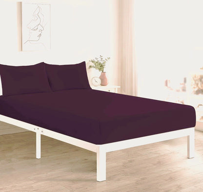 Fitted Bed Sheet + 2 FREE Pillowcases | Plain Dyed | Soft & Durable | All Sizes & Colours - TheComfortshop.co.ukBed Sheets0721718963738thecomfortshopTheComfortshop.co.ukPC FIT FREE PP Plum KingPlumKingFitted Bed Sheet + 2 FREE Pillowcases | Plain Dyed | Soft & Durable | All Sizes & Colours