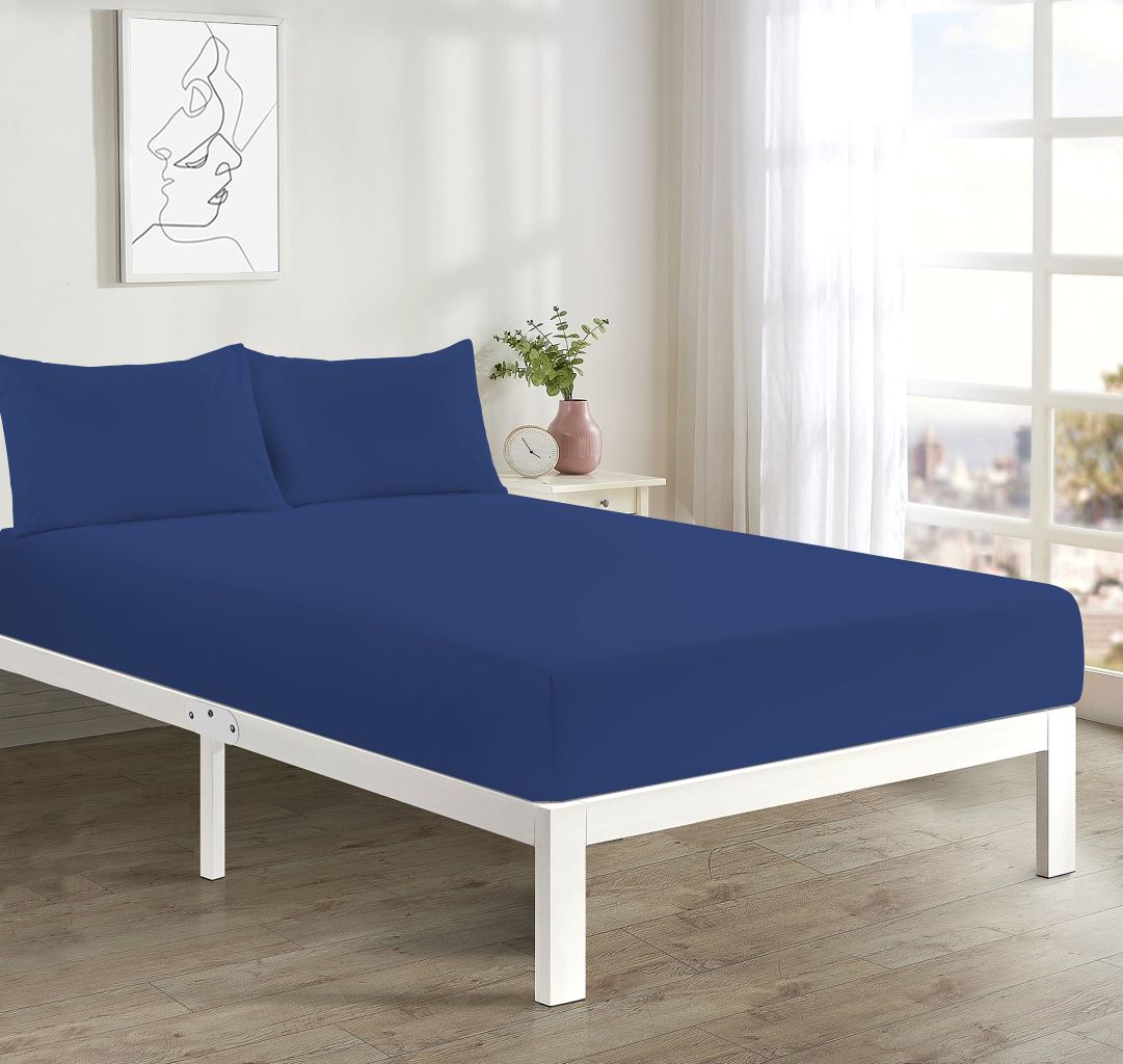Fitted Bed Sheet + 2 FREE Pillowcases | Plain Dyed | Soft & Durable | All Sizes & Colours - TheComfortshop.co.ukBed Sheets0721718963752thecomfortshopTheComfortshop.co.ukPC FIT FREE PP Royal Blue KingRoyal BlueKingFitted Bed Sheet + 2 FREE Pillowcases | Plain Dyed | Soft & Durable | All Sizes & Colours