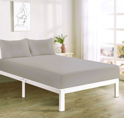 Fitted Bed Sheet + 2 FREE Pillowcases | Plain Dyed | Soft & Durable | All Sizes & Colours - TheComfortshop.co.ukBed Sheets0721718963691thecomfortshopTheComfortshop.co.ukPC FIT FREE PP Silver KingSilverKingFitted Bed Sheet + 2 FREE Pillowcases | Plain Dyed | Soft & Durable | All Sizes & Colours