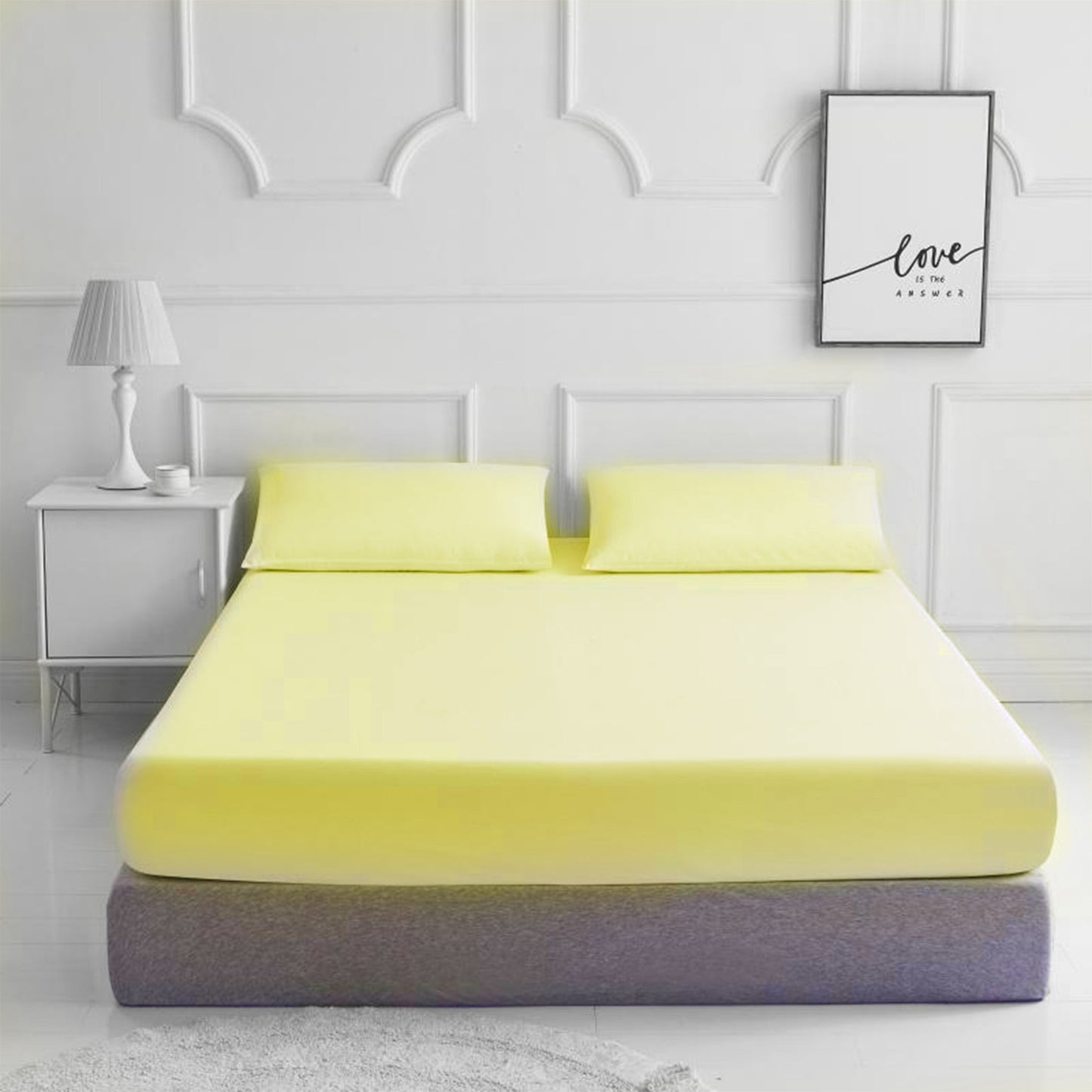 Fitted Bed Sheet Matching FREE 2 X PILLOW CASE Plain Dyed - TheComfortshop.co.ukBed Sheets0721718963646thecomfortshopTheComfortshop.co.ukPC FIT FREE PP Lemon KingLemonKingFitted Bed Sheet Matching FREE 2 X PILLOW CASE Plain Dyed - TheComfortshop.co.uk