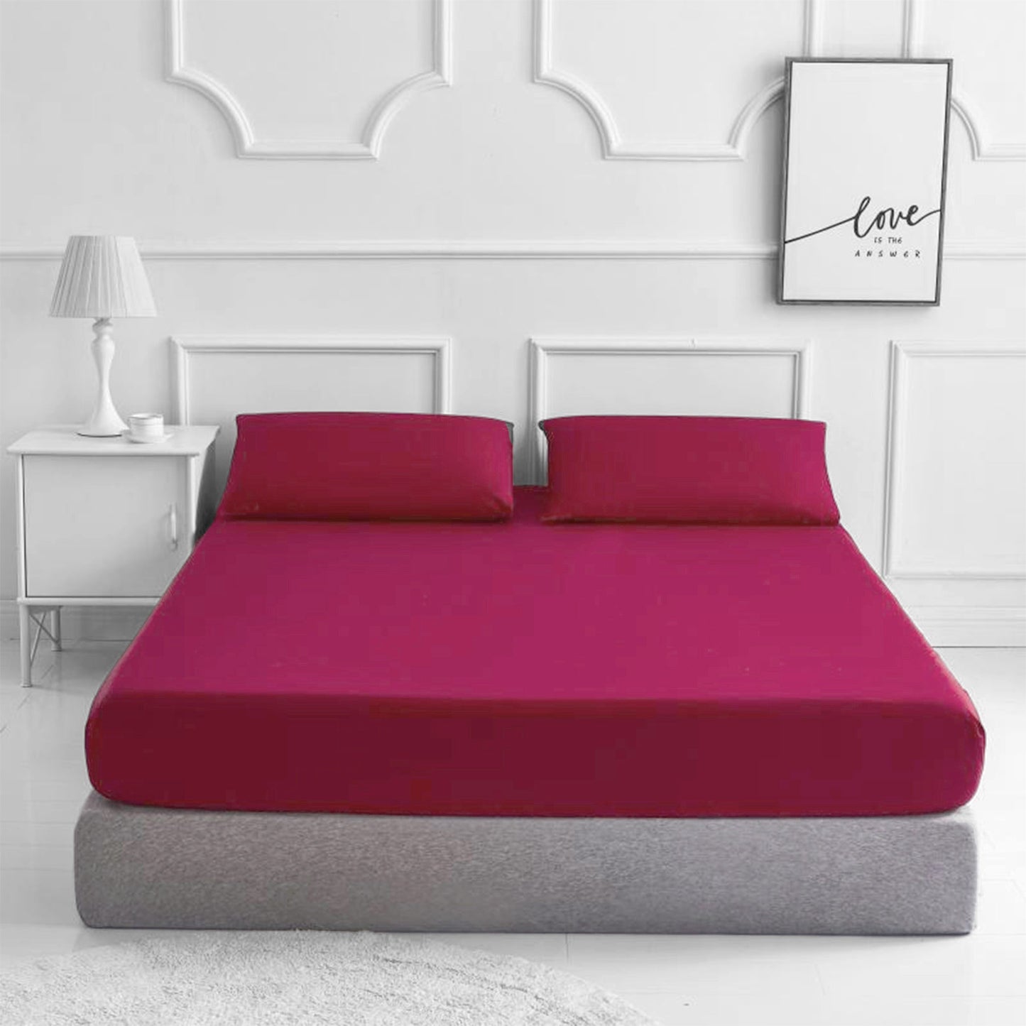 Fitted Bed Sheet Matching FREE 2 X PILLOW CASE Plain Dyed - TheComfortshop.co.ukBed Sheets0721718963707thecomfortshopTheComfortshop.co.ukPC FIT FREE PP Red KingRedKingFitted Bed Sheet Matching FREE 2 X PILLOW CASE Plain Dyed - TheComfortshop.co.uk
