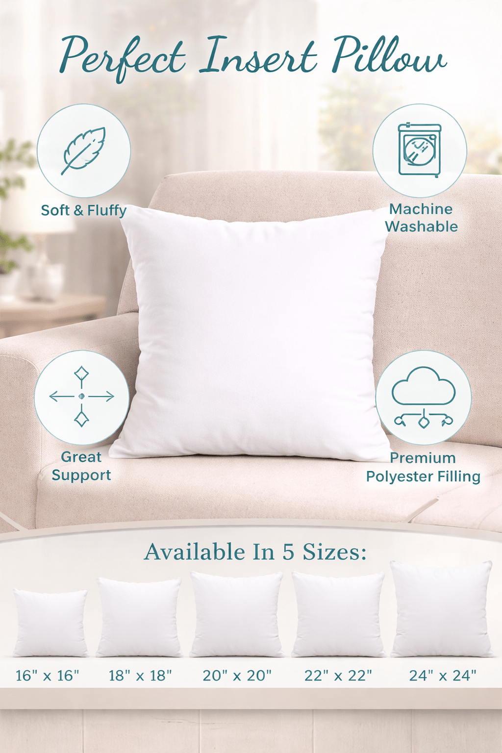 Hollow Fibre Inners Super Soft Cushion - TheComfortshop.co.ukCushions0721718970187thecomfortshopTheComfortshop.co.ukCushion Inner Pads Pack 16" x 16"16" x 16"1Hollow Fibre Inners Super Soft Cushion