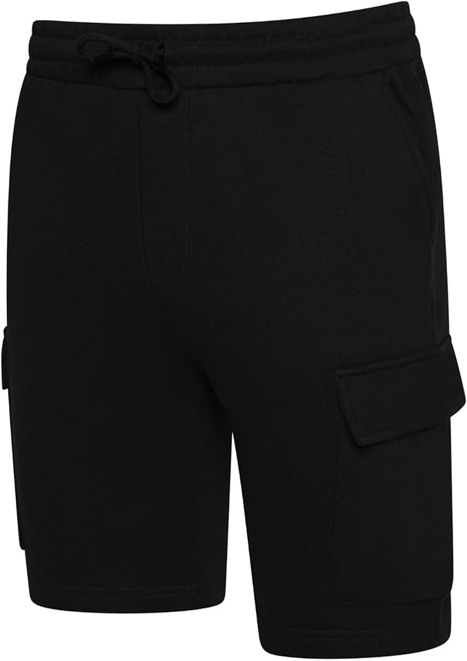 Men’s Everyday Fleece Cargo Shorts – Relaxed Fit Cotton Blend for Gym, Home & Streetwear - TheComfortshop.co.ukMens ShortsthecomfortshopTheComfortshop.co.ukFleece Short Black SMALLBlackSMen’s Everyday Fleece Cargo Shorts – Relaxed Fit Cotton Blend for Gym, Home & Streetwear