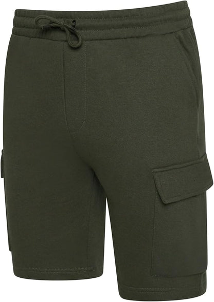 Men’s Everyday Fleece Cargo Shorts – Relaxed Fit Cotton Blend for Gym, Home & Streetwear - TheComfortshop.co.ukMens ShortsthecomfortshopTheComfortshop.co.ukFleece Shorts Olive Green SmallDark GreenSMen’s Everyday Fleece Cargo Shorts – Relaxed Fit Cotton Blend for Gym, Home & Streetwear