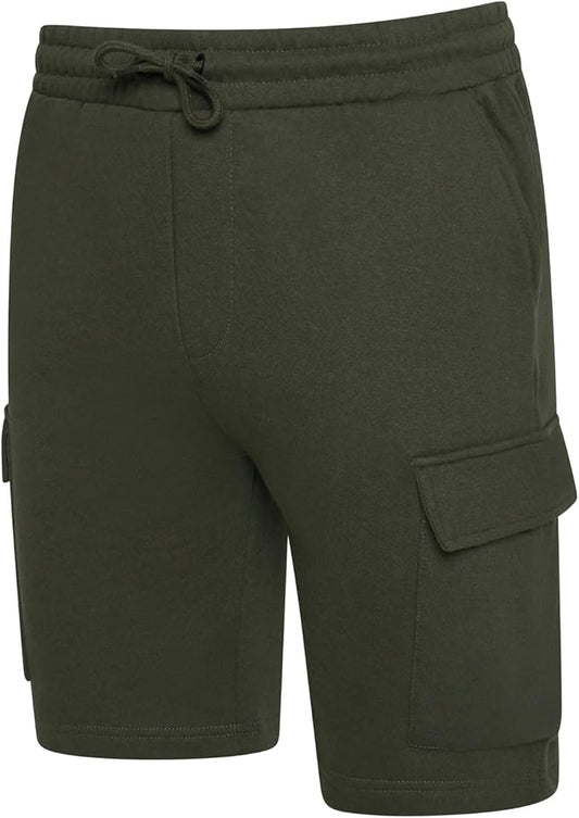 Men’s Everyday Fleece Cargo Shorts – Relaxed Fit Cotton Blend for Gym, Home & Streetwear - TheComfortshop.co.ukMens ShortsthecomfortshopTheComfortshop.co.ukFleece Shorts Olive Green SmallDark GreenSMen’s Everyday Fleece Cargo Shorts – Relaxed Fit Cotton Blend for Gym, Home & Streetwear