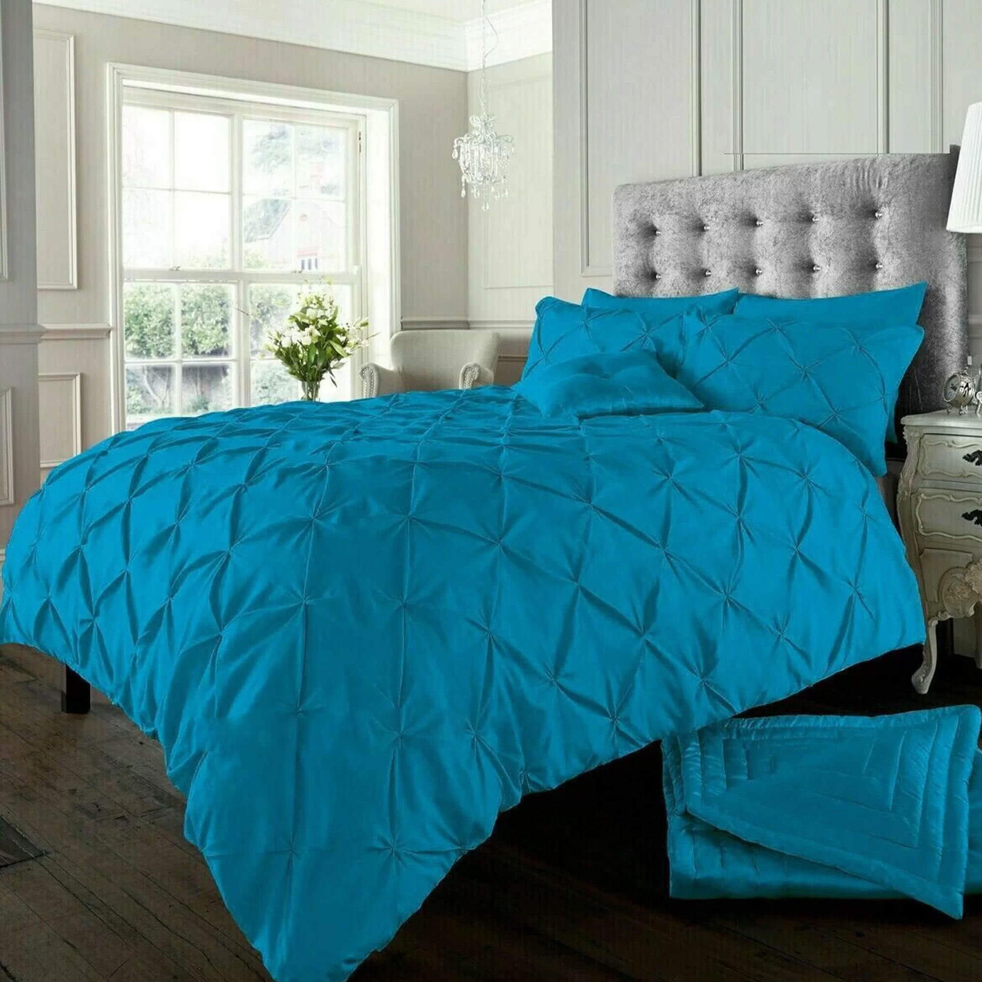 Pintuck Pleated Alexander Alford Duvet Quilt Cover Bedding Set - TheComfortshop.co.ukDuvet Covers0721718974536thecomfortshopTheComfortshop.co.ukAlexander Teal Duvet SingleTealDuvet Cover Set Single OnlyPintuck Pleated Alexander Alford Duvet Quilt Cover Bedding Set - TheComfortshop.co.uk