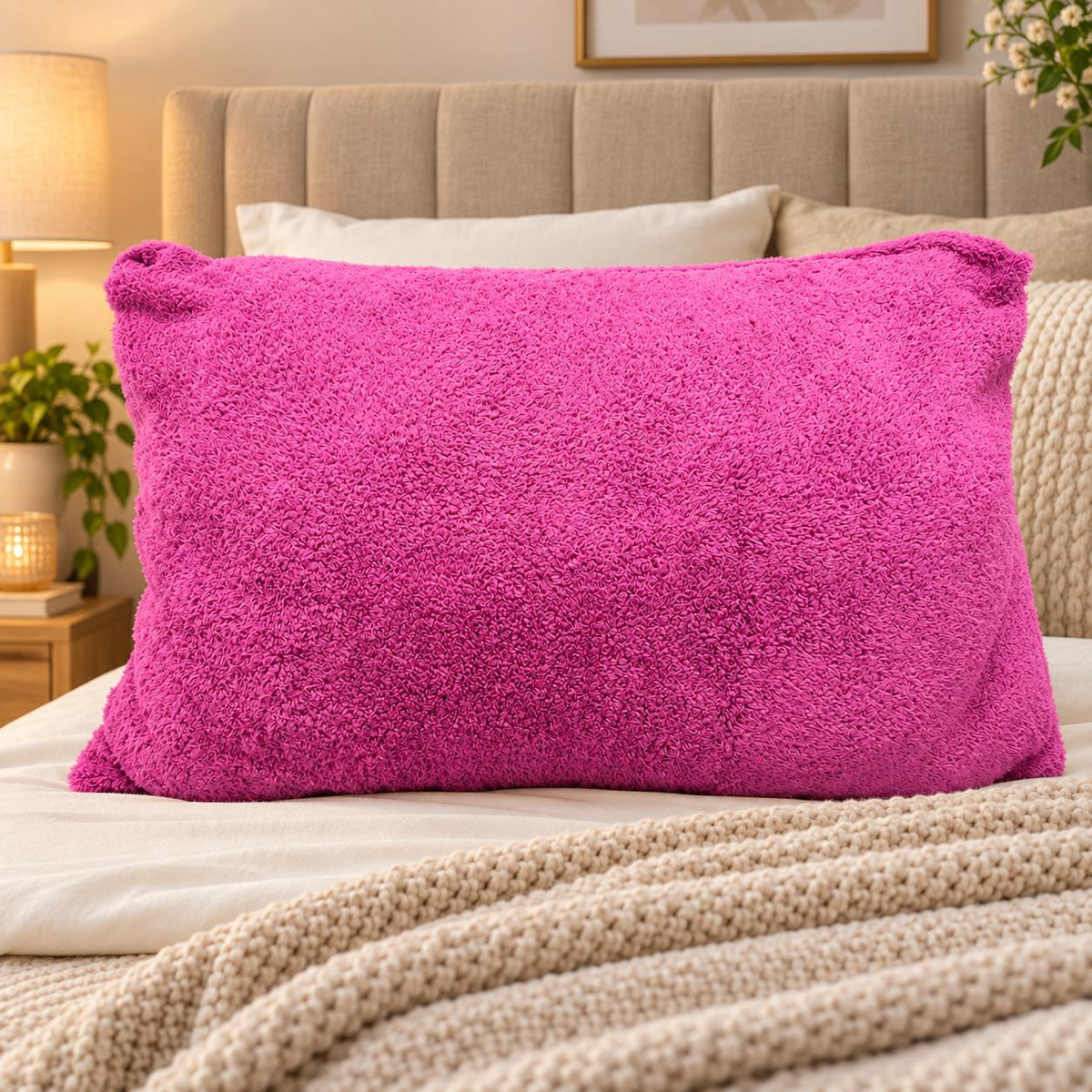 Soft Teddy Fleece Pillow - TheComfortshop.co.ukTheComfortshop.co.ukTheComfortshop.co.ukTeddy filled pillow plumplumSoft Teddy Fleece Pillow
