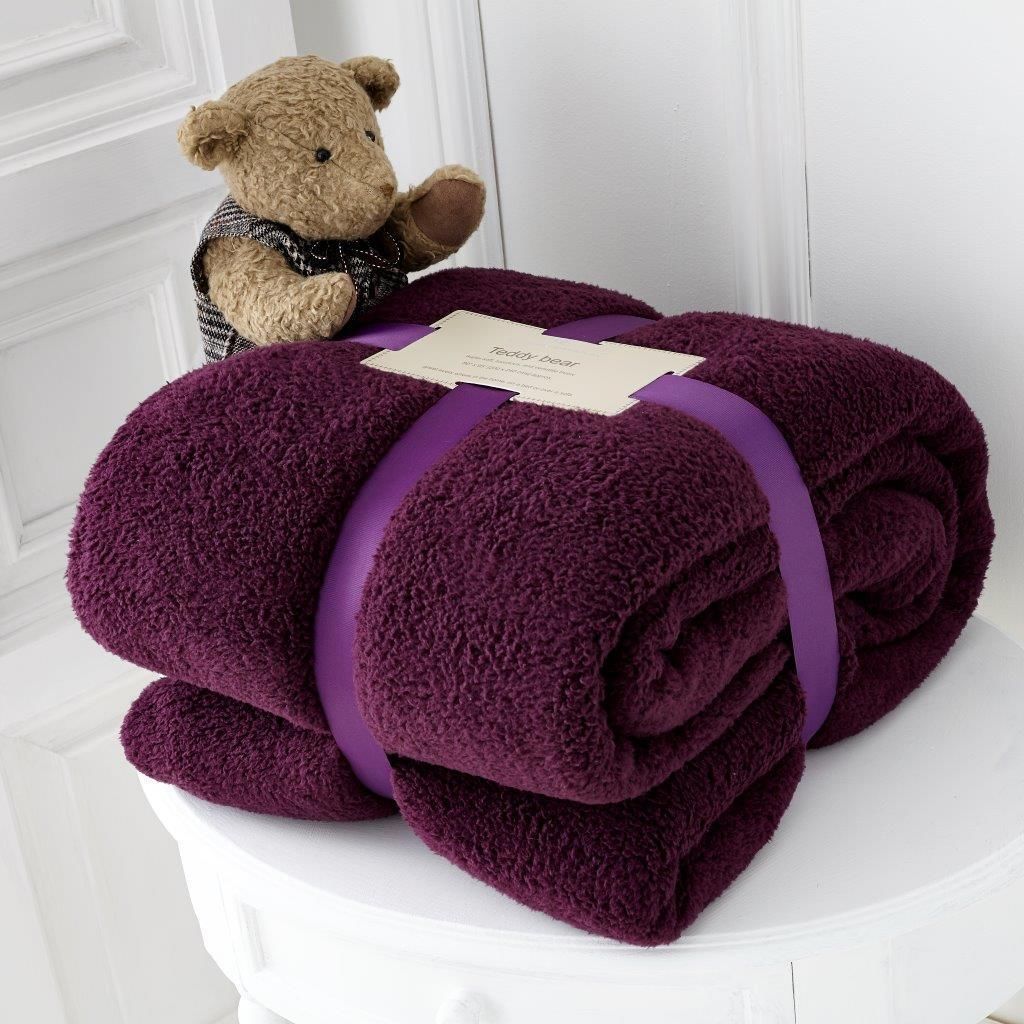 Teddy Bear Throw Blanket - TheComfortshop.co.ukThrows0721718978855thecomfortshopTheComfortshop.co.ukTeddy Throw Aubergine DoubleAubergineDoubleTeddy Bear Throw Blanket - TheComfortshop.co.uk