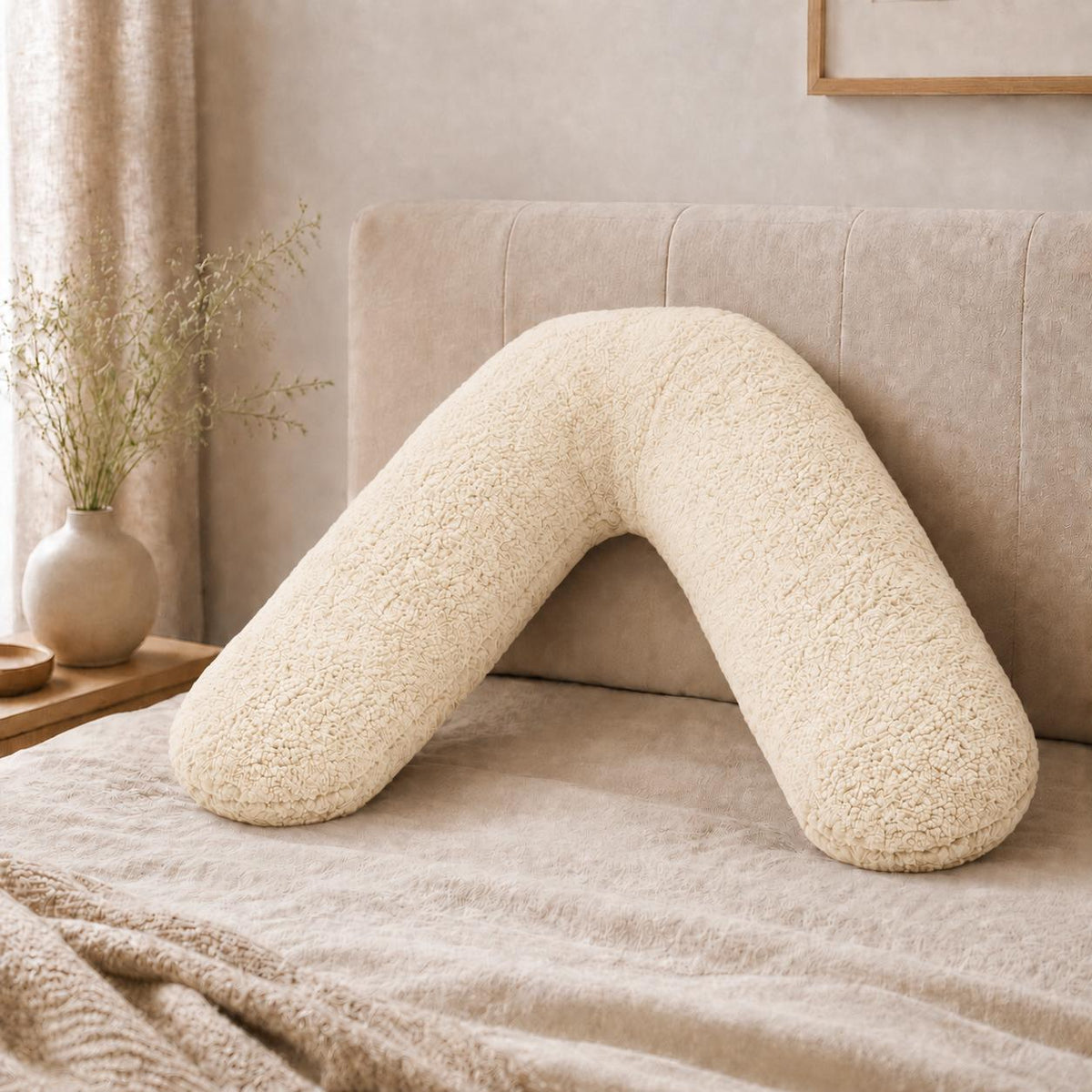 Teddy Fleece V-Shaped Support Pillow – Charcoal - TheComfortshop.co.ukTheComfortshop.co.ukTheComfortshop.co.ukTeddy  V-pillow creamcreamTeddy Fleece V-Shaped Support Pillow – Charcoal