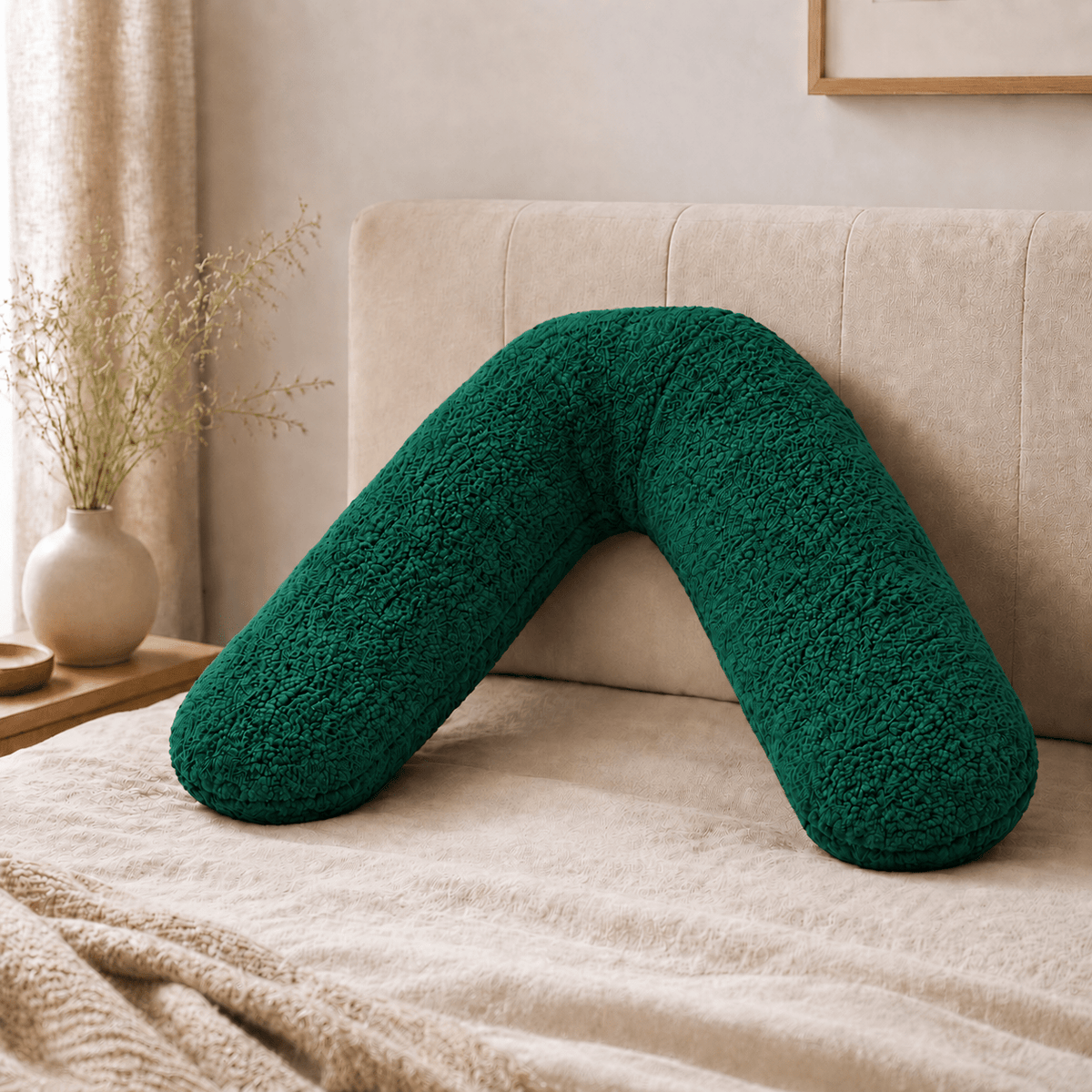 Teddy Fleece V-Shaped Support Pillow – Charcoal - TheComfortshop.co.ukTheComfortshop.co.ukTheComfortshop.co.ukTeddy  V-pillow emerald greenemerald greenTeddy Fleece V-Shaped Support Pillow – Charcoal