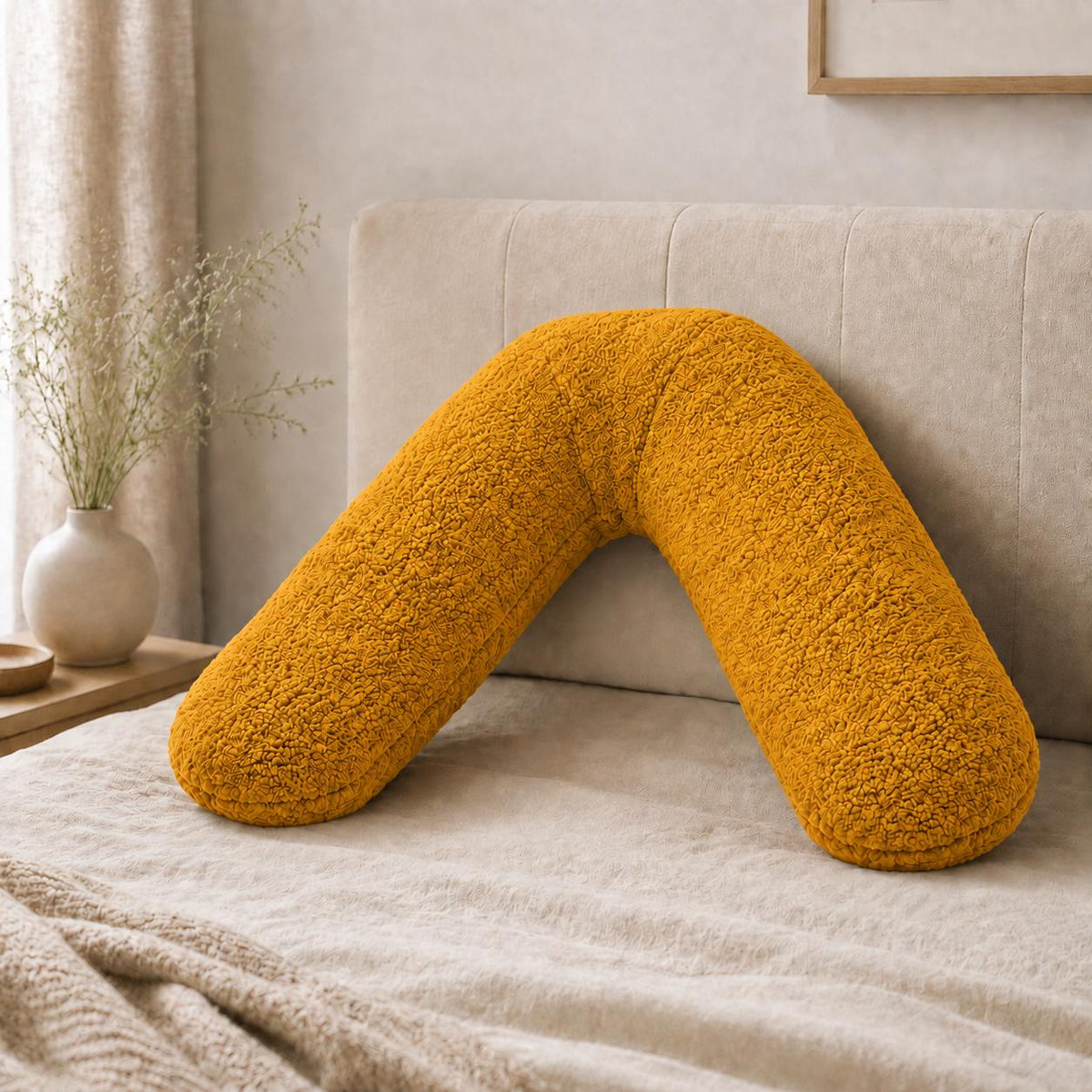 Teddy Fleece V-Shaped Support Pillow – Charcoal - TheComfortshop.co.ukTheComfortshop.co.ukTheComfortshop.co.ukTeddy  V-pillow ochreochreTeddy Fleece V-Shaped Support Pillow – Charcoal