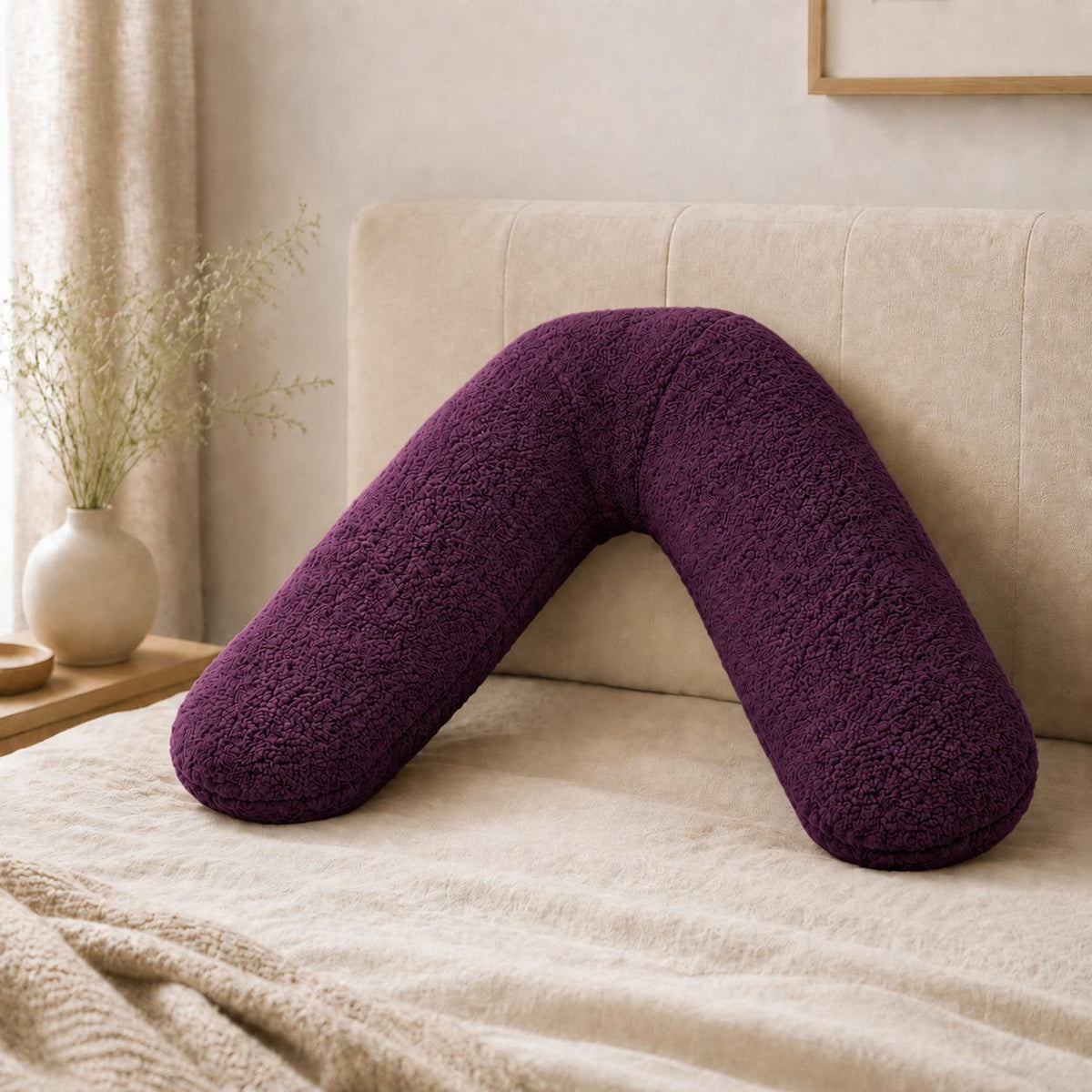 Teddy Fleece V-Shaped Support Pillow – Charcoal - TheComfortshop.co.ukTheComfortshop.co.ukTheComfortshop.co.ukTeddy  V-pillow plumplumTeddy Fleece V-Shaped Support Pillow – Charcoal