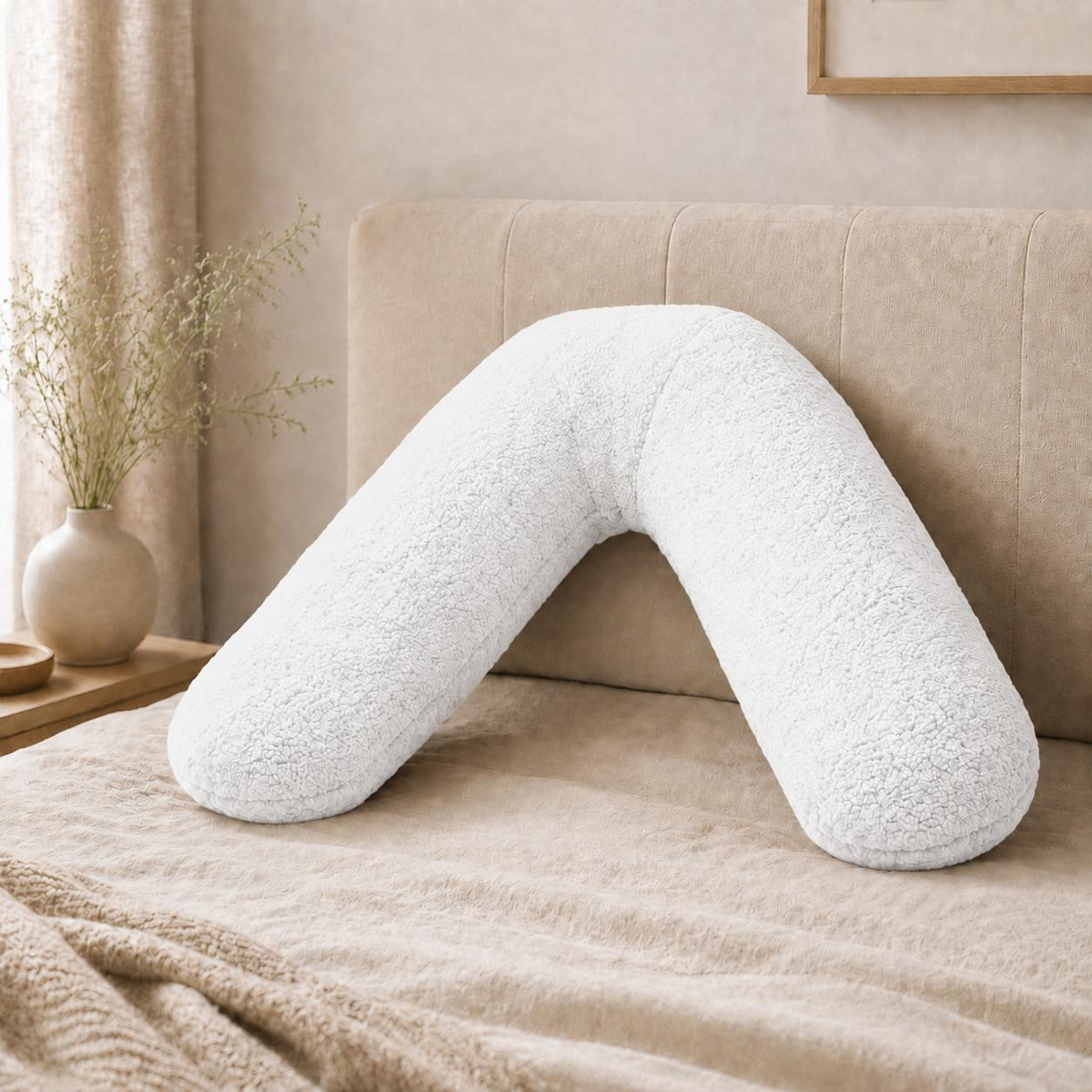 Teddy Fleece V-Shaped Support Pillow – Charcoal - TheComfortshop.co.ukTheComfortshop.co.ukTheComfortshop.co.ukTeddy  V-pillow whitewhiteTeddy Fleece V-Shaped Support Pillow – Charcoal
